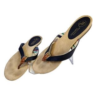 MOOTSIES TOOTSIES Blue Buckle Flip-flops Sandals size 7.5 M